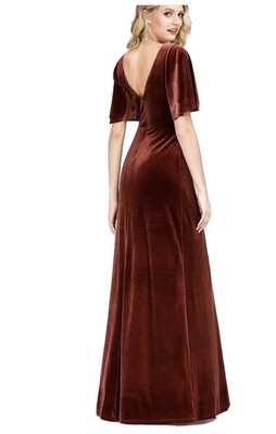 brick red bridesmaid dresses