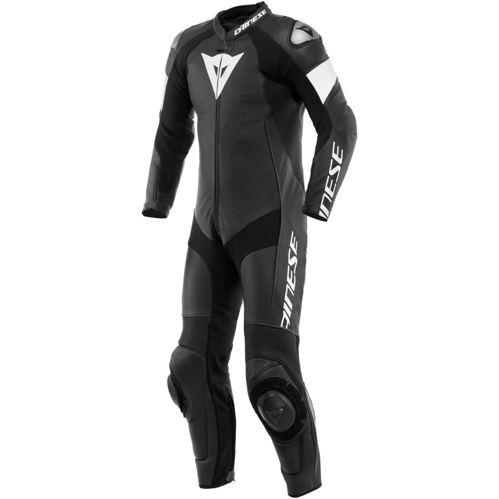 Dainese Lederkombi Einteiler Tosa - Herren Motorradkombi Leder Schwarz-Weiß-image