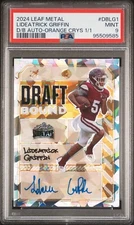 2024 LEAF METAL LIDEATRICK GRIFFIN ORANGE CRYSTAL AUTO #1/1 PSA 9 MINT