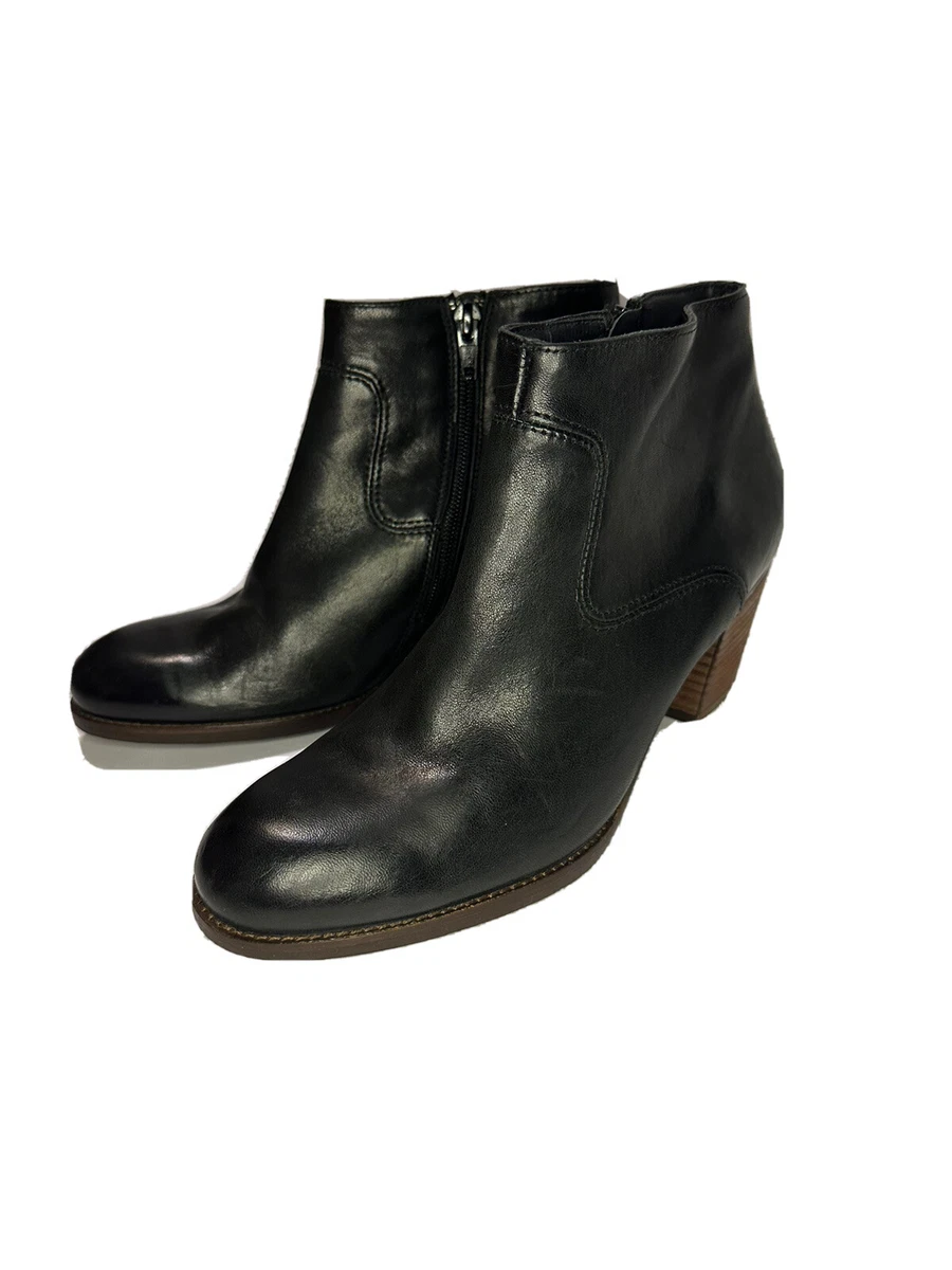 Paul Green Womens Black Leather Zip Ankle Booties Boots Austria UK 5 US 7.5