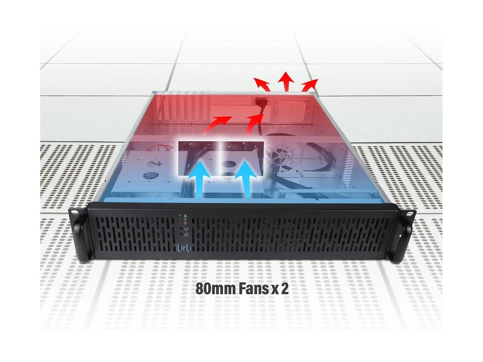 Rosewill 2U Server Chassis Rackmount Case, 4X 3.5 Bays, 2X 2.5 Devices, ATX C... - Image 3 of 4