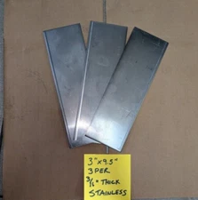 3 Pieces 3" x 9" 304 Stainless Steel Sheet Plate Metal .188(3/16")Thick 7 Gauge