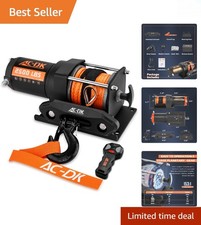 Robust 2500 Lb Atv Winch With Synthetic Rope Advanced Control For Easy Towing