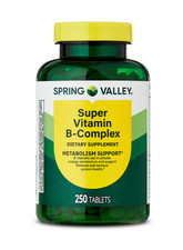 Spring Valley Super Vitamin B-Complex Tablets Dietary Supplement