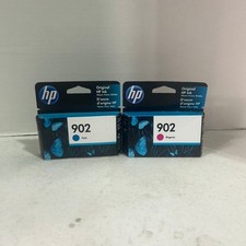 HP 902 Ink Cartridges Cyan T6L86AN Magenta T6L90AN Original HP Ink Lot of 2