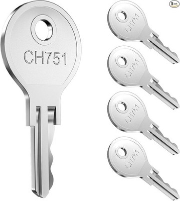 5-Pack Universal Replacement Keys for Compartments, Campers, Storage Cabinets, T