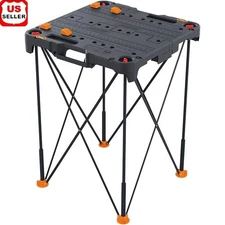 Portable Workbench 300lbs Capacity Folding Table W/ Clamps & Link Locks New