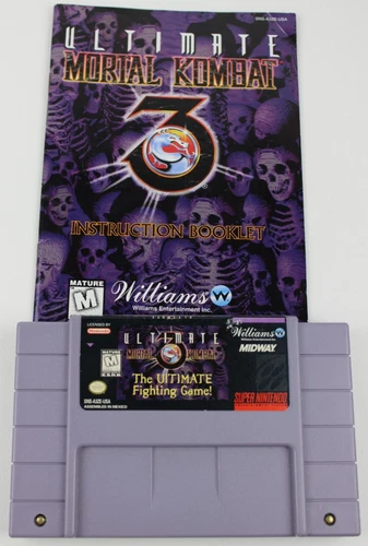 Ultimate Mortal Kombat (SNES Super Nintendo, 1996) Cartridge AUTHENTIC TESTED