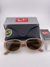 Ray-Ban Sunglasses RB4441D 678793 Opal Beige Oval Frames with Light Brown Lenses