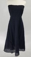 J CREW Size 4 Cotton Strapless Beach Dress Black NEW