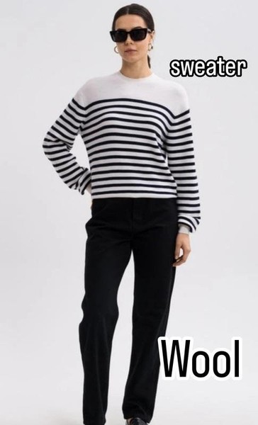 Women & Other Stories Sweater White Wool 42 / XL /