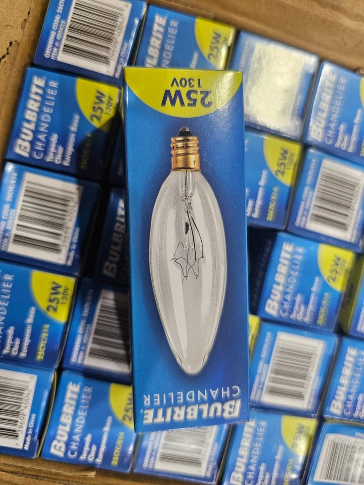 Bulbrite 25-Watt Warm White Light B10 (E14) European Screw Base 25PK - Image 3 of 4