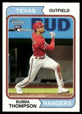 2023 Topps Heritage Bubba Thompson Rookie Texas Rangers #157