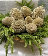 Medium Gold Prong Set Glass Rhinestone Jeweled Egg Christmas Ornament 3.5  Tall