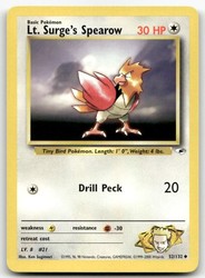 Lt. Surge's Spearow 52/132 Gym Heroes Uncommon
