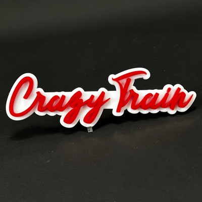 1PC Crazy Train 3D Acrylic Badge - Car Truck Emblem Fender Sticker