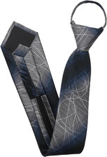 Men's Pre-Tied Zipper Necktie Adjustable 3.15 Formal Business Wedding Tie
