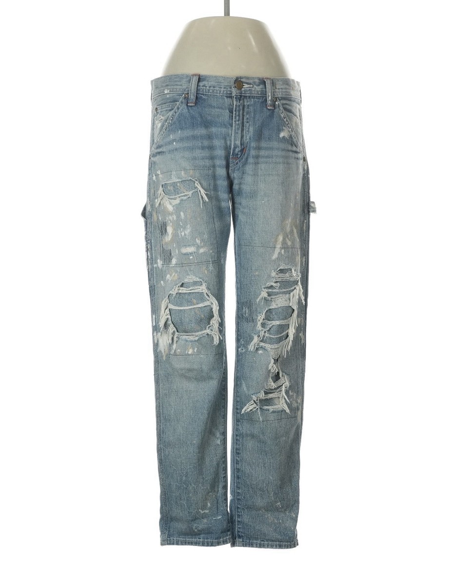 Denim & Supply Ralph Lauren Boyfriend Jeans Distressed Paint