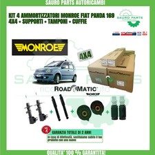 KIT 4 AMMORTIZZATORI MONROE + TAMPONI + SUPPORTI ANTERIORI FIAT PANDA (169) 4X4