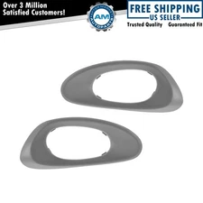 Inside Door Handle Bezel Textured Gray Front Pair Set for Chevy Trailblazer