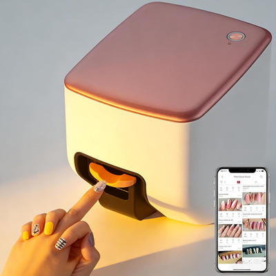 Nail Printer Nail Art Machine, Portable 3D Digital Printer for Nail Art, DIY Nai