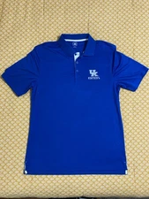 Kentucky Wildcats J-America Polo Size Medium 100% Polyester Embroidered Logo