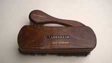 Florsheim Shoe Brushes Pair 100 Horsehair Walnut Color Wood