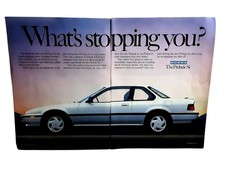 1990 Honda Prelude Si Two Page Vintage Sports Coupe Ad Advertisement