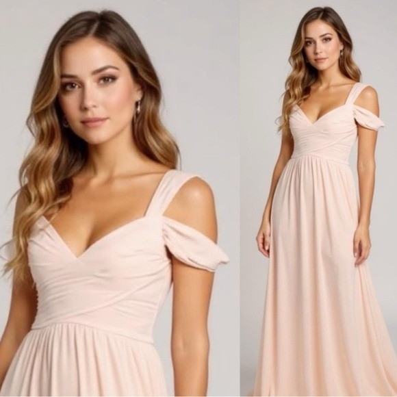 Lulus Make Me Move Blush Pink Maxi Dress S