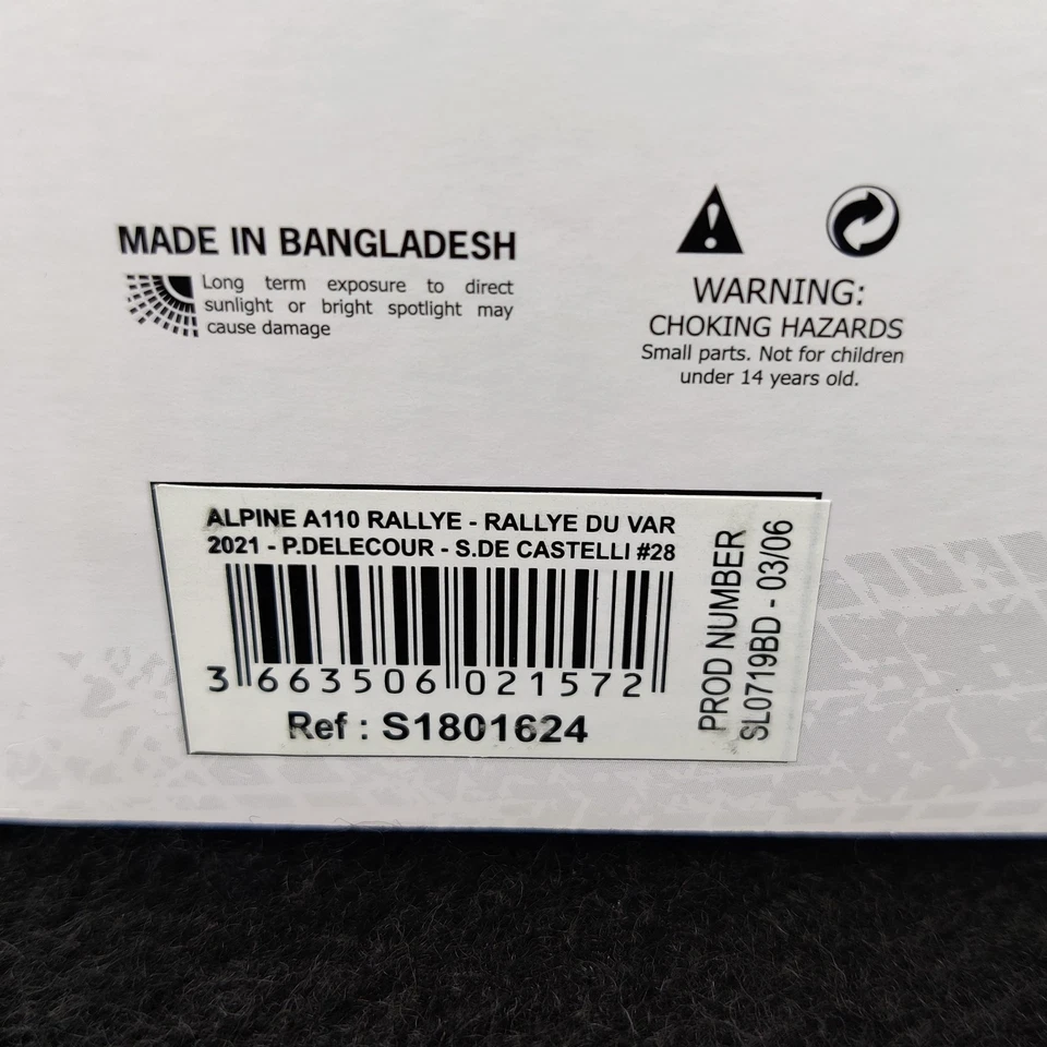 SOLIDO ALPINE A110 RALLY VAR 2021 #28 DELECOUR/CASTELLI 1:18 NUOVO SCATOLA - Immagine 4 di 4