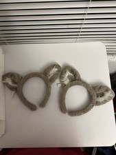 Great Wolf Lodge Wolf Ear Headbands Set of 2 Plush Gray Costume Ears GWL
