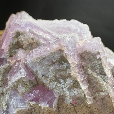 Rare Blue Phantom Fluorite Cluster Stepped Natural Crystal Raw Mineral Specimen