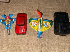 RARE Vintage Tin Litho Friction Toy Airplane  3 Others
