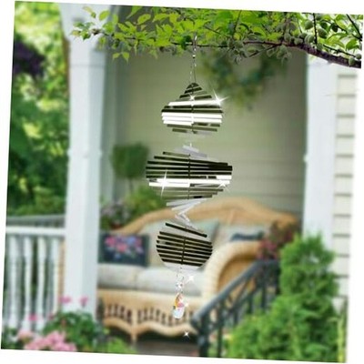 Wind Spinners Outdoor   Colorful Garden Wind Spinners 7.8 inch Helicoid-silver