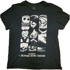 Disney Tim Burton's The Nightmare Before Christmas Black Tee Large