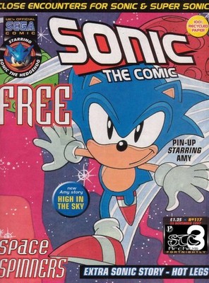 Sonic the Comic #117 VG; Fleetway Quality | low grade - Hedgehog - w/Bag+Board