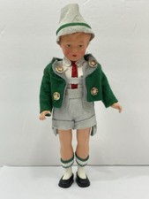 VTG Schildkrot Doll German Boy Bavarian Attire/ Lederhosen 9 Celluloid
