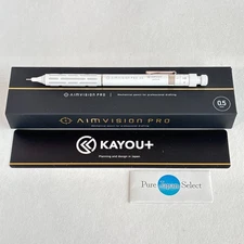 Kayou+ AimVision PRO Drafting Pencil 0.5mm Brass Snow White Japan