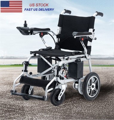 Lightweight Electric Wheelchair Folding Foldable Heavy Duty Power Wheelchair NEW