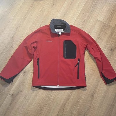 Columbia Jacket Men s Large Red Titanium Interchange Omni-Shield Full Zipper