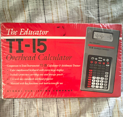 Stokes Publishing The Educator TI-15 Handheld Basic Calculator Large LCD Display