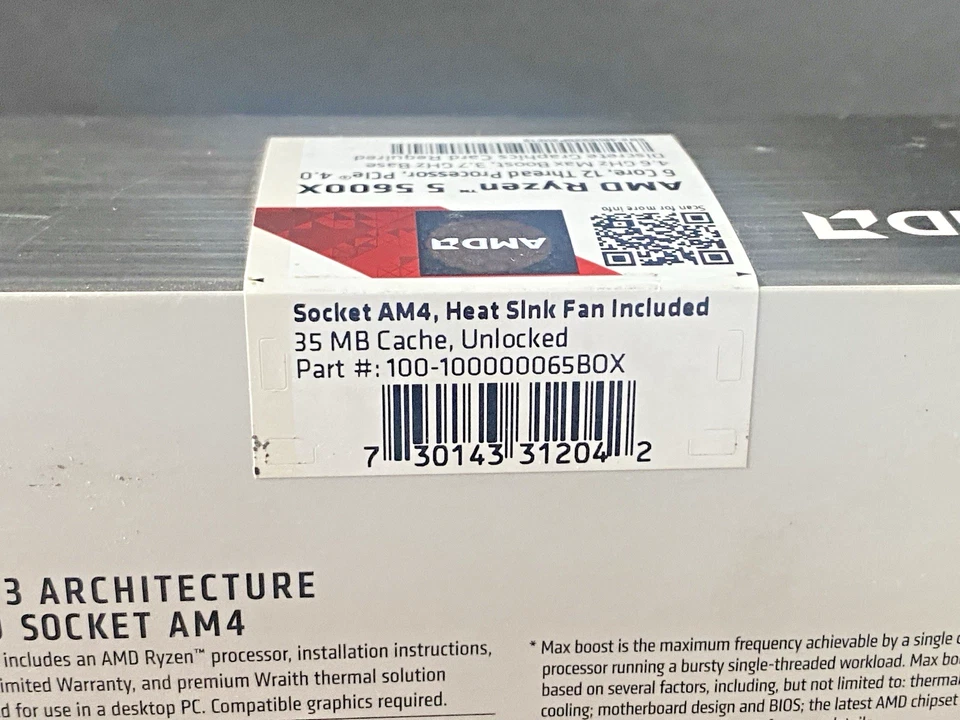 AMD Ryzen 5 5600 6-Core, 12-Thread Desktop Processor Heat Sink Fan Included - Image 3 of 4