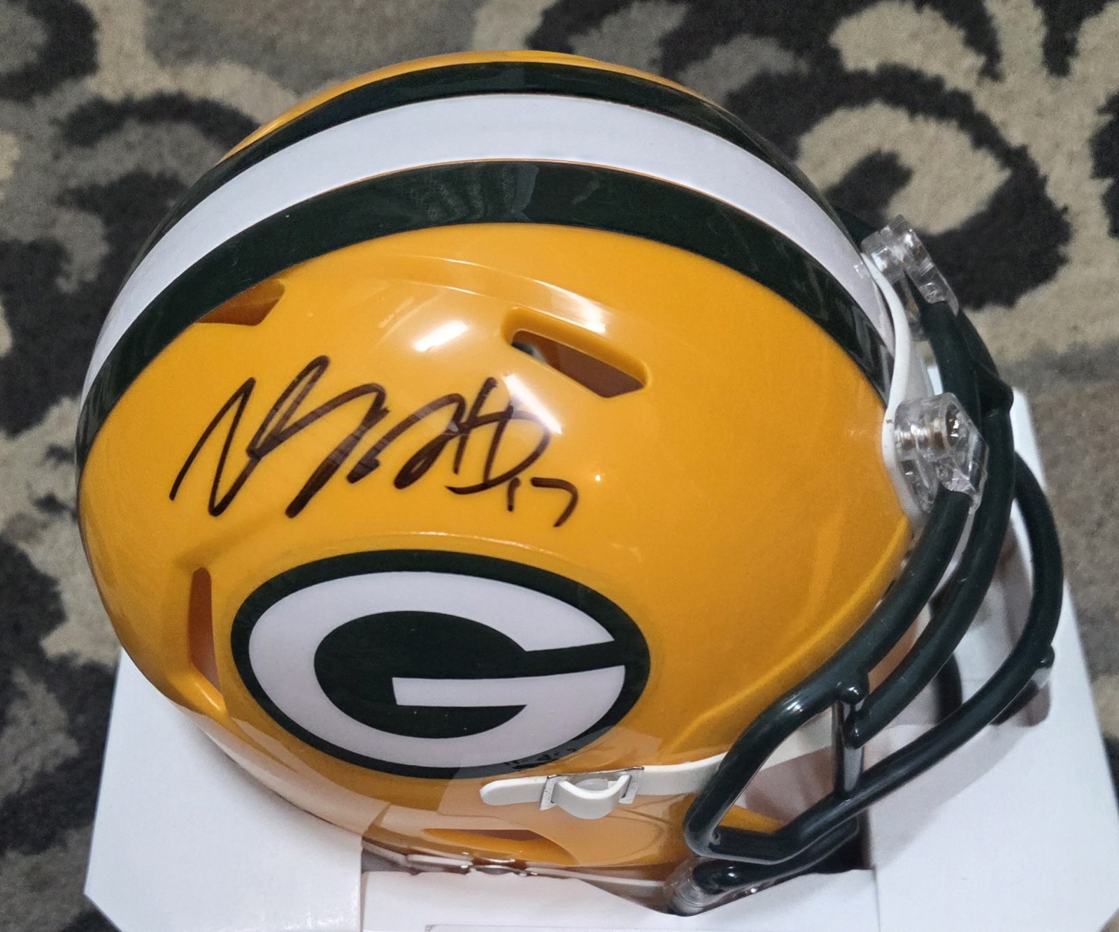 Davante Adams Autographed Signed Green Bay Packers NFL RIDDELL MINI HELMET COA 