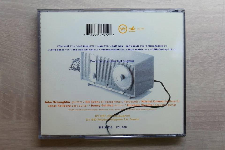 John McLaughlin and Mahavishnu Adventures inRadioland CD Polydor 1987 - Bild 3 von 3