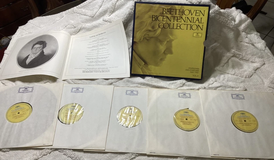 Beethoven Bicentennial Collection vinyl LP box set Vol. 2 Symphonies & Overtures - Image 2 of 4