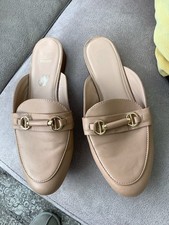 Dune Beige Slip On Backless Sandals Size 5 Eu 38