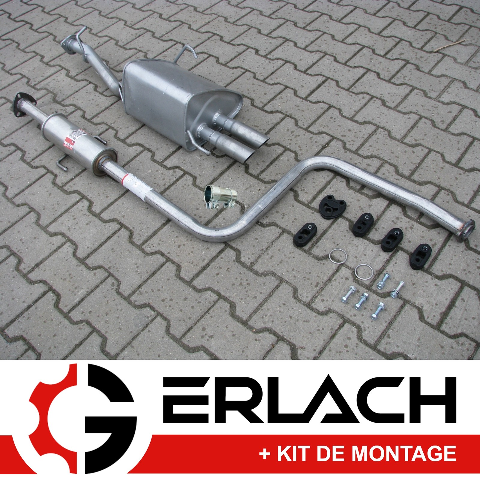 Silencieux pour Honda Prelude 2.0i 2.3i 16V idéal pour remplacer un pot usé 4463