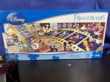 Disney Mega Puzzle 750 Piece Panoramas Complete Feat Mickey Mouse Minnie SEALED