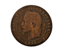 France 10 Centimes coin reign of Napoleon III, dated 1856.BB Strasbourg Mint