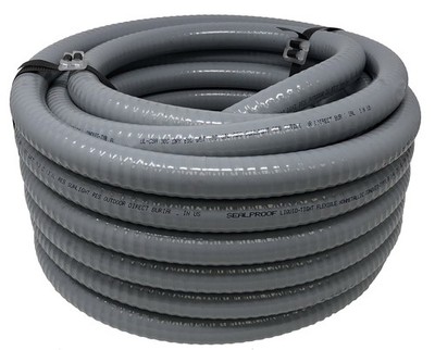 Sealproof 1-Inch Flexible Non-metallic Liquid-Tight 1 Inch x 50 FT, Gray